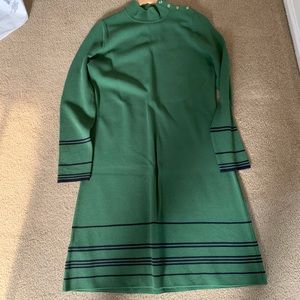 NEW ANN TAYLOR FIT & FLARE  SWEATER DRESS SZ L